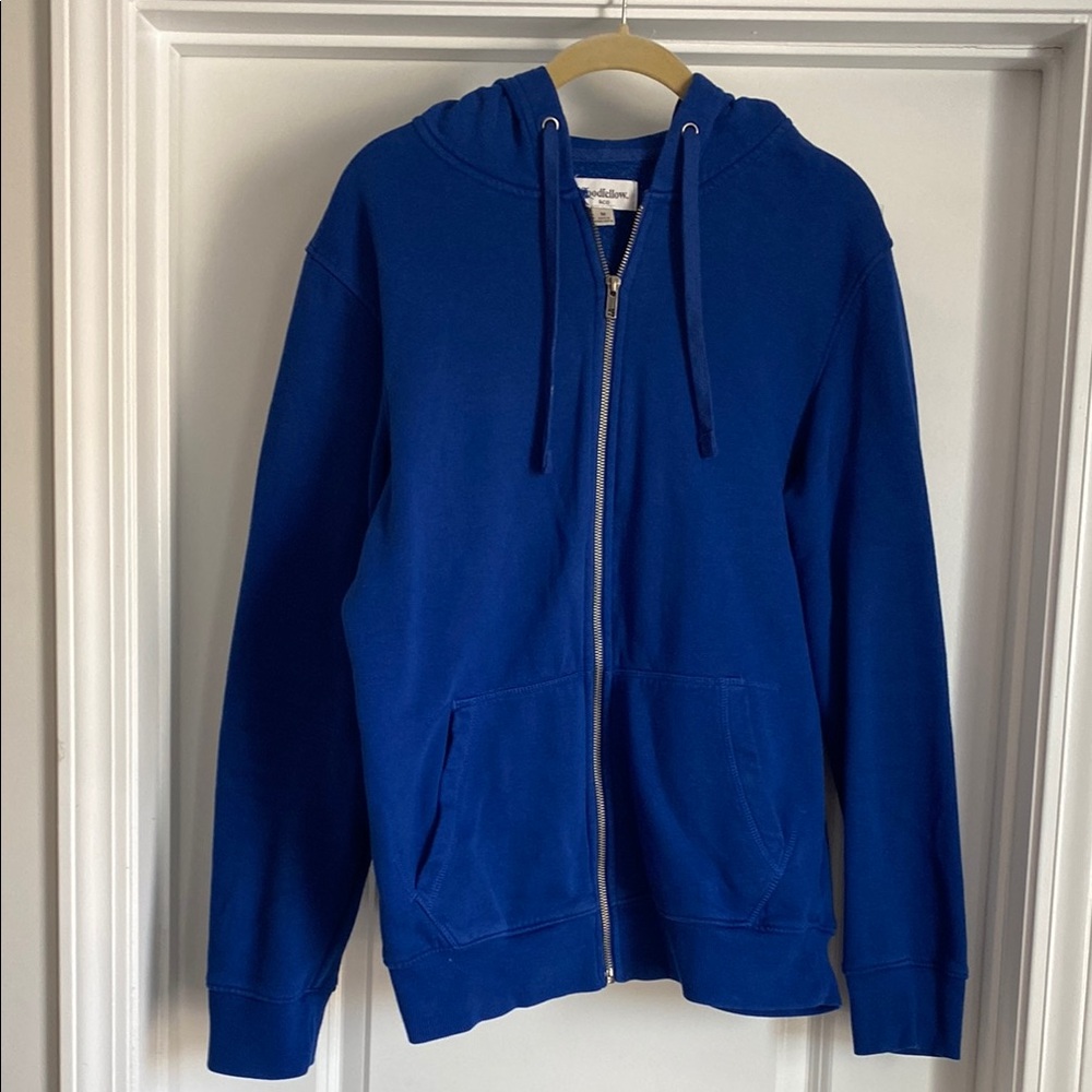 Blue Zip-Up Hoodie